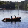 Navigation à l'aviron du voilier Jolie Môme en