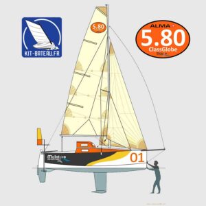 Schéma technique du voilier Class Globe 5.80.
